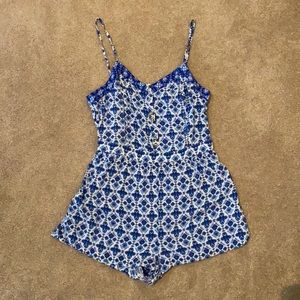 American Eagle blue romper, size S